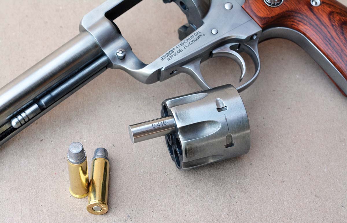 The 41 Magnum boasts of outstanding accuracy. Throats measure .410 inch and that serves to keep bullets straight, helps prevent fusion and aids with accuracy.